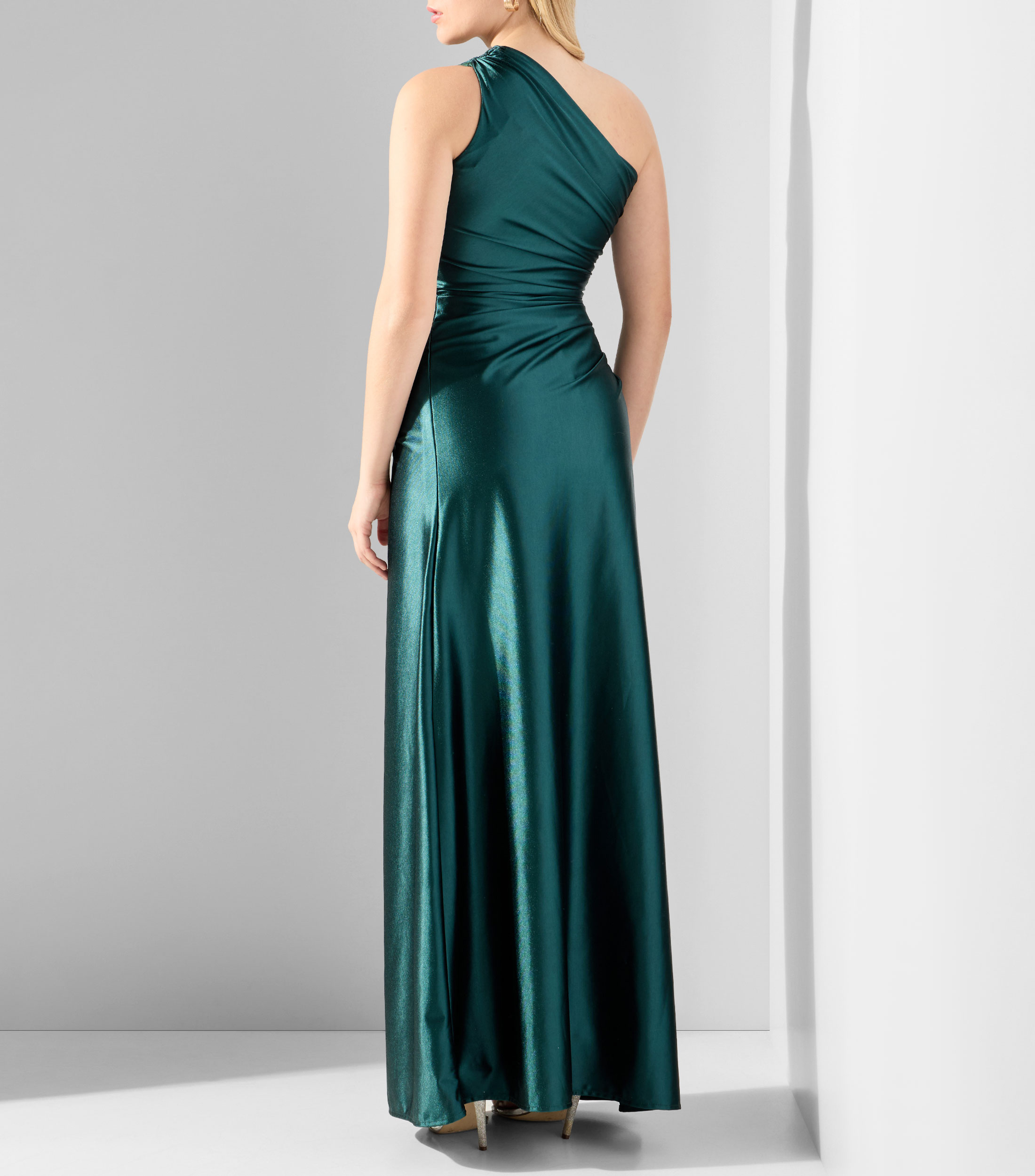 Vestido de fiesta largo liso Mujer